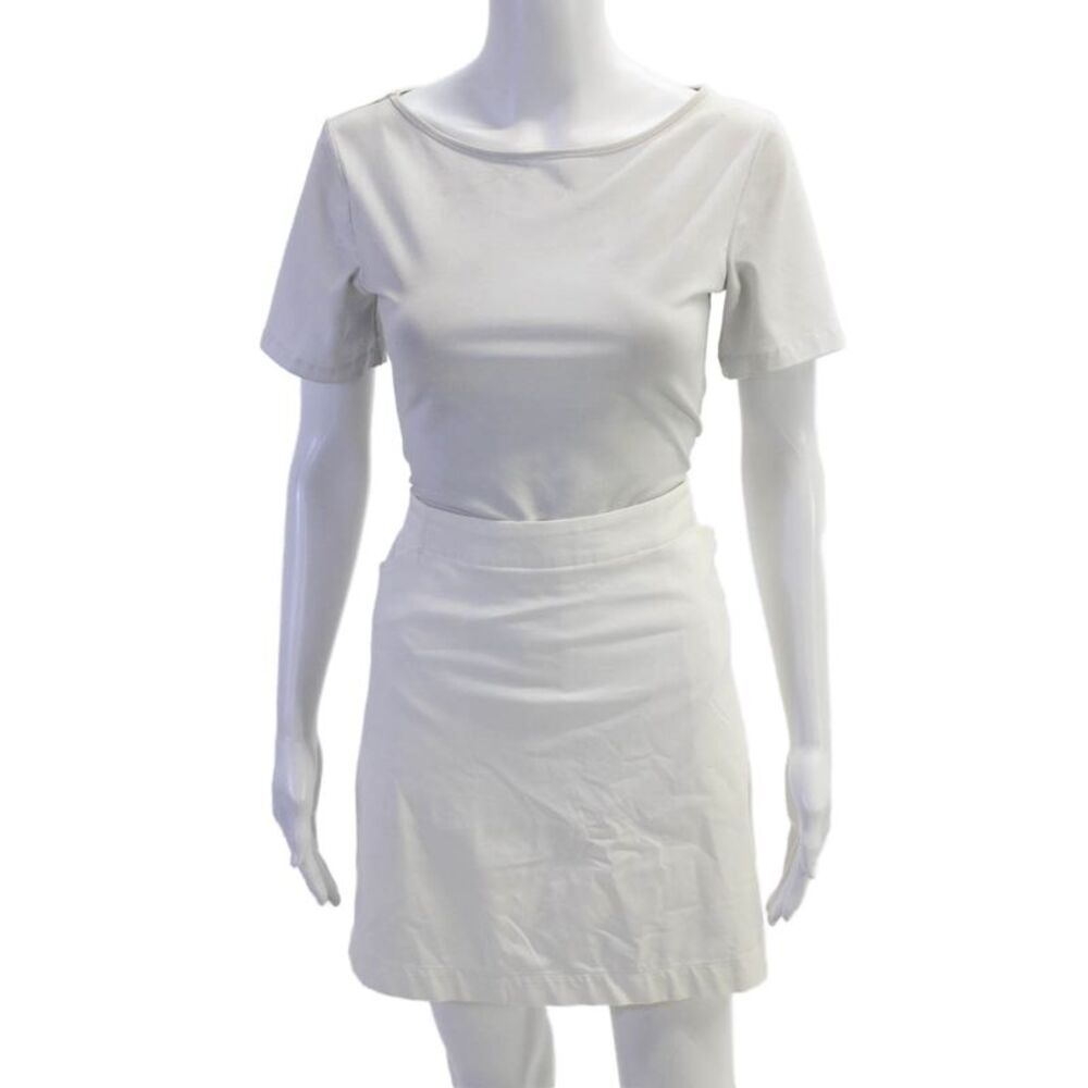 Nike Golf Womens Solid Four Pocket Zip Up Mini Activewear Skort White 16
